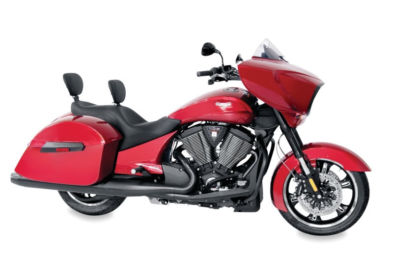 Mustang Motorcycle Mustang 10-17 Victory Cross Roads, Cross, Hard-Ball, Magnum Touring 1PC Seat w/DBR - Black