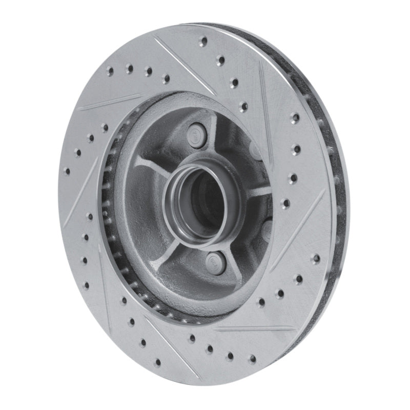 R1 Concepts R1 1968-1973 Ford Fairlane Front Left Drilled & Slotted Silver Brake Rotor