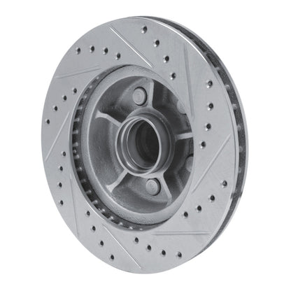 R1 Concepts R1 1968-1973 Ford Fairlane Front Left Drilled & Slotted Silver Brake Rotor