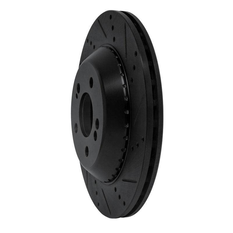 R1 Concepts R1 15-21 Mercedes-Benz S550 Rear Right Drilled & Slotted Black Brake Rotor