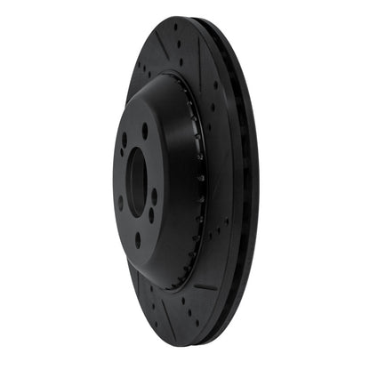 R1 Concepts R1 15-21 Mercedes-Benz S550 Rear Right Drilled & Slotted Black Brake Rotor