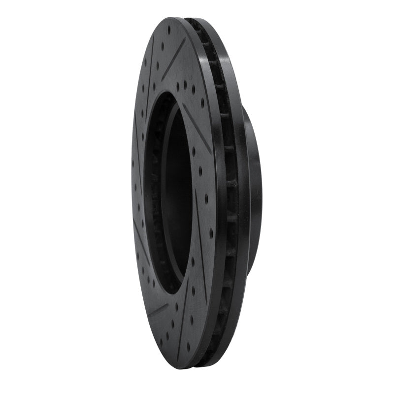 R1 Concepts R1 96-00 Volkswagen EuroVan Front Right Drilled & Slotted Black Brake Rotor