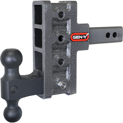 GEN-Y Hitch Gen-Y Mega Duty 2in Shank 5in Offset Drop 2K TW 16K Hitch w/GH-051 Dual-Ball