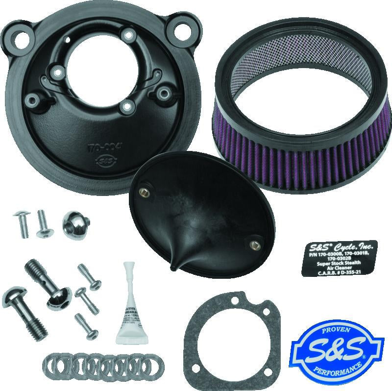 S&S Cycle 2007+ XL Sportster Models w/ Stock EFI Stealth Air Cleaner Kit w/o Cover