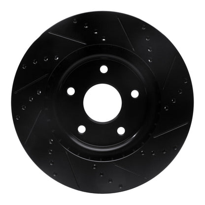 R1 Concepts R1 12-25 Chrysler Town & Country Front Left Drilled & Slotted Black Brake Rotor