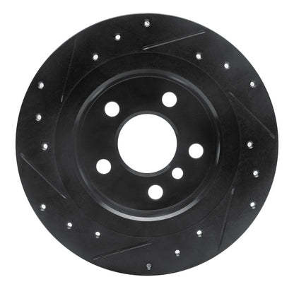 R1 Concepts R1 14-25 BMW 220i (Mexico) Rear Right Drilled & Slotted Black Brake Rotor