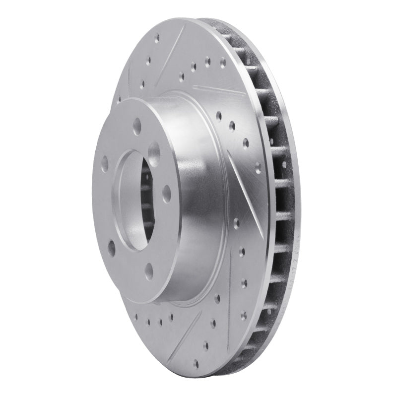 R1 Concepts R1 90-97 Jaguar XJ6 Front Left Drilled & Slotted Silver Brake Rotor