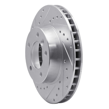 R1 Concepts R1 90-97 Jaguar XJ6 Front Left Drilled & Slotted Silver Brake Rotor