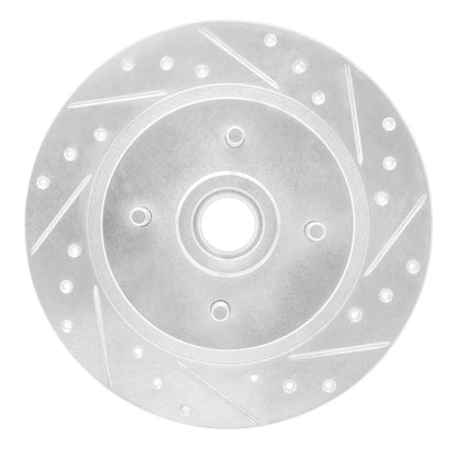 R1 Concepts R1 84-87 Nissan Maxima Rear Right Drilled & Slotted Silver Brake Rotor