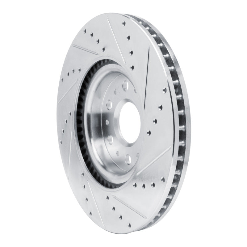 R1 Concepts R1 17-25 Buick Enclave Front Left Drilled & Slotted Silver Brake Rotor