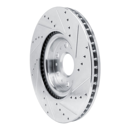 R1 Concepts R1 17-25 Buick Enclave Front Left Drilled & Slotted Silver Brake Rotor