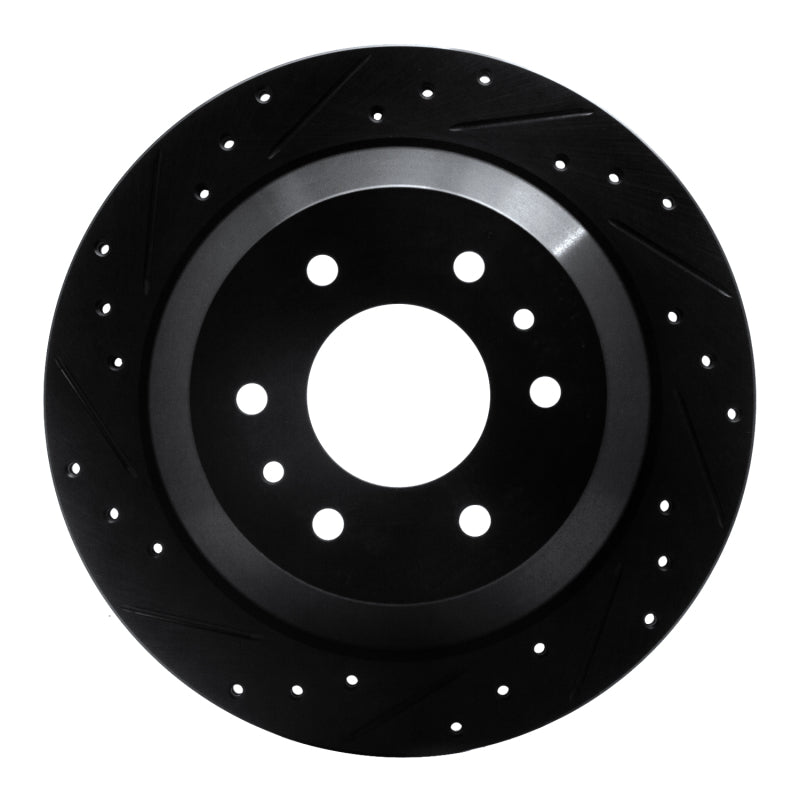 R1 Concepts R1 02-09 Buick Rainier Rear Left Drilled & Slotted Black Brake Rotor