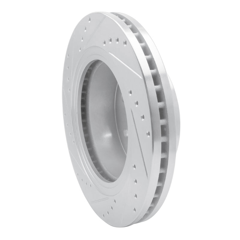 R1 Concepts R1 16-24 Nissan Titan XD Front Right Drilled & Slotted Silver Brake Rotor