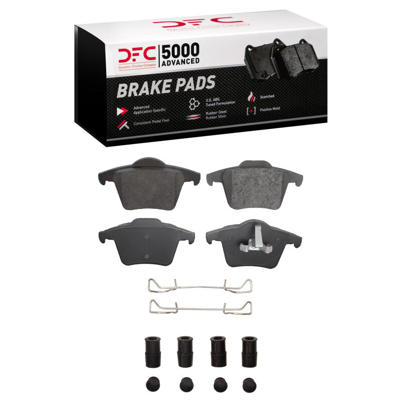 DFC 03-14 Volvo XC90 Rear 5000 Advanced Low Metallic Brake Pads and Hardware Kit