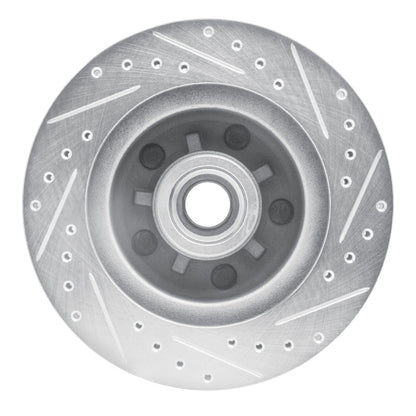 R1 Concepts R1 1969-1996 Buick Riviera Front Left Drilled & Slotted Silver Brake Rotor