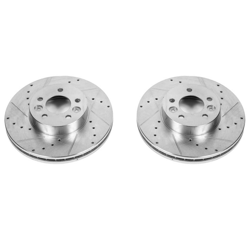 PowerStop Power Stop 98-02 Ford Crown Victoria Front Evolution Drilled & Slotted Rotors - Pair
