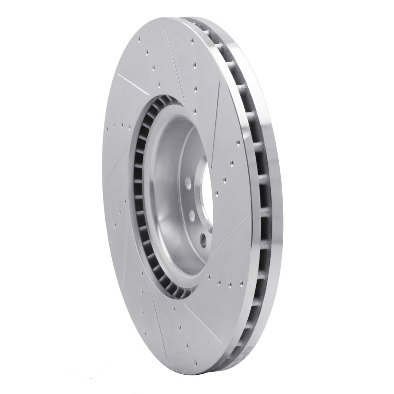 R1 Concepts R1 18-25 Land Rover Defender 110 Front Right Drilled & Slotted Silver Brake Rotor