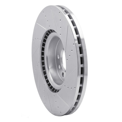 R1 Concepts R1 18-25 Land Rover Defender 110 Front Right Drilled & Slotted Silver Brake Rotor