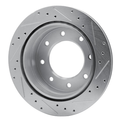 R1 Concepts R1 00-11 Cadillac DTS Rear Left Drilled & Slotted Silver Brake Rotor
