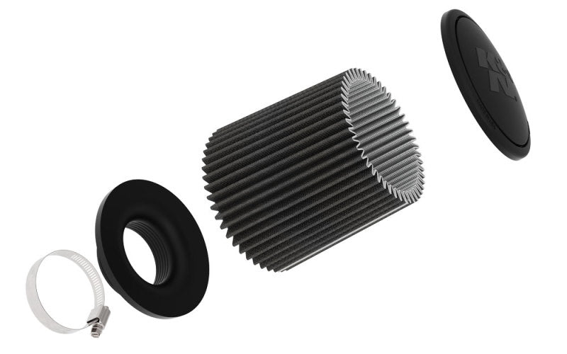 K&N Engineering K&N Universal Round Clamp-On Air Filter 3in ID 9in Height 6in Base OD 5.25 Top OD