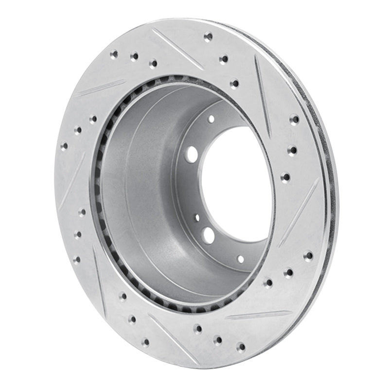 R1 Concepts R1 87-89 Porsche 944 Except Turbo Rear Left Drilled & Slotted Silver Brake Rotor