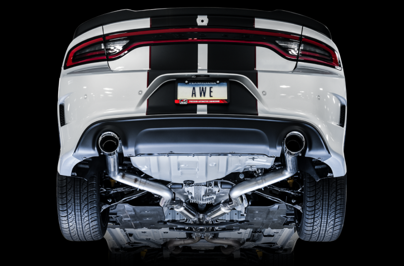 AWE Tuning 2015+ Dodge Charger 6.4L/6.2L Supercharged Track Edition Exhaust - Chrome Silver Tips