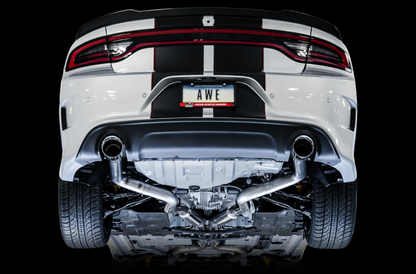 AWE Tuning 2015+ Dodge Charger 6.4L/6.2L Supercharged Track Edition Exhaust - Chrome Silver Tips