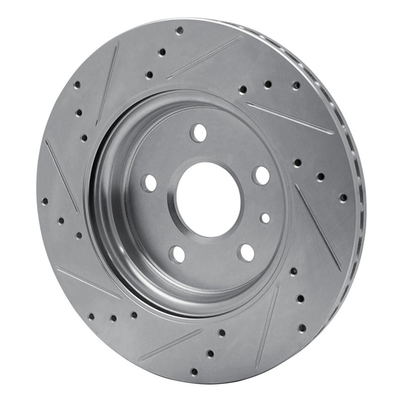 R1 Concepts R1 10-25 Buick Regal Rear Right Drilled & Slotted Silver Brake Rotor