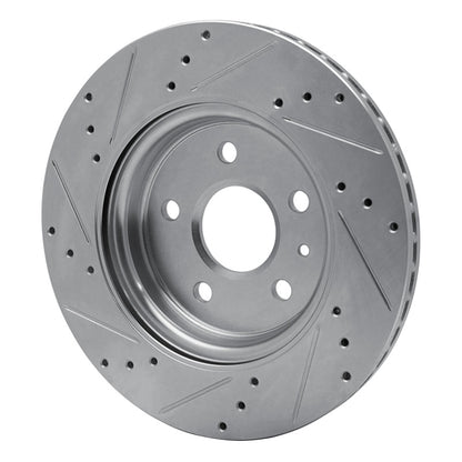 R1 Concepts R1 10-25 Buick Regal Rear Right Drilled & Slotted Silver Brake Rotor