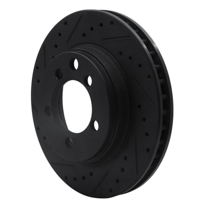R1 Concepts R1 74-81 Dodge Ramcharger 4WD Front Left Drilled & Slotted Black Brake Rotor