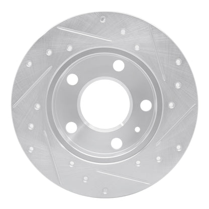 R1 Concepts R1 02-06 Audi A4 Quattro Rear Left Drilled & Slotted Silver Brake Rotor