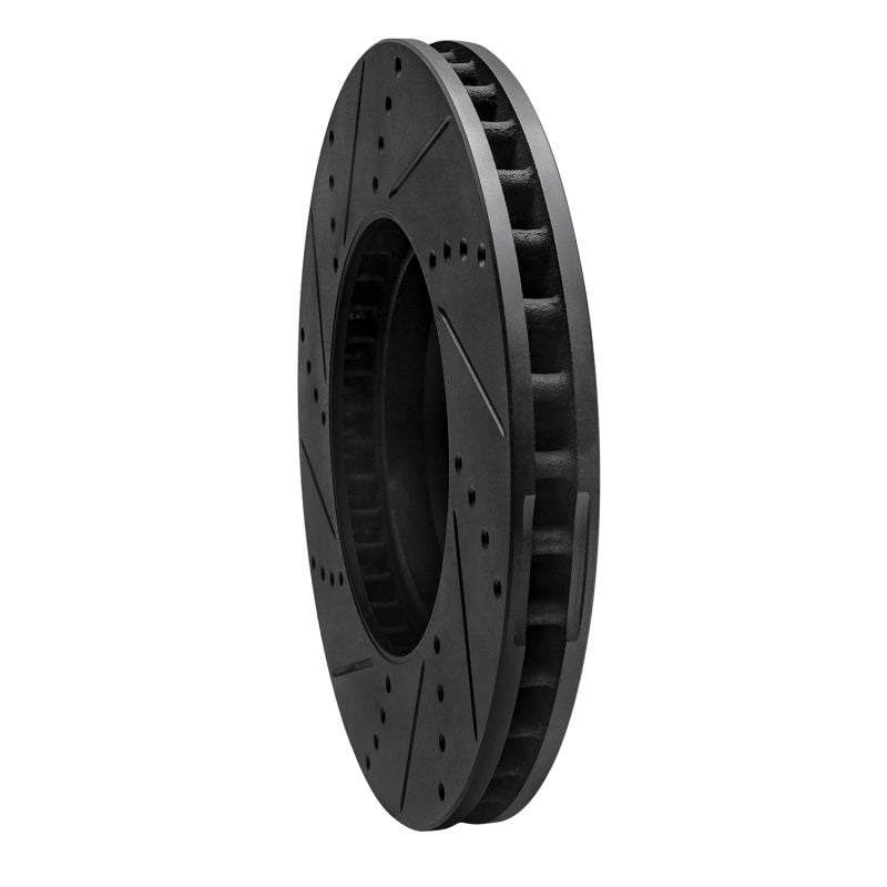 R1 Concepts R1 15-23 Mercedes-Benz E250 Front Right Drilled & Slotted Black Brake Rotor