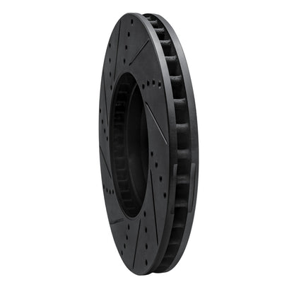 R1 Concepts R1 15-23 Mercedes-Benz E250 Front Right Drilled & Slotted Black Brake Rotor