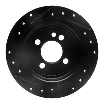 R1 Concepts R1 02-15 Mini Cooper (Excl Clubman) Rear Right Drilled & Slotted Black Brake Rotor
