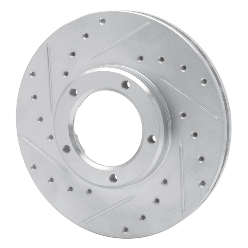 R1 Concepts R1 85-92 Toyota Pickup Front Left Drilled & Slotted Silver Brake Rotor