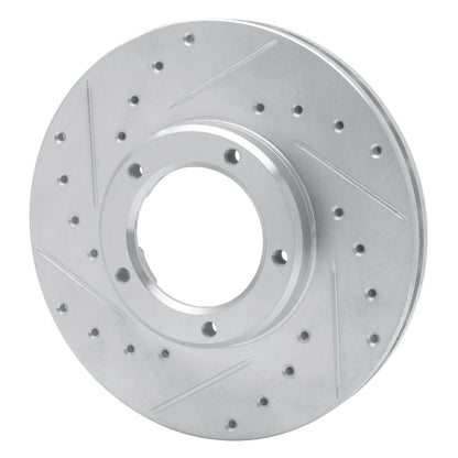 R1 Concepts R1 85-92 Toyota Pickup Front Left Drilled & Slotted Silver Brake Rotor