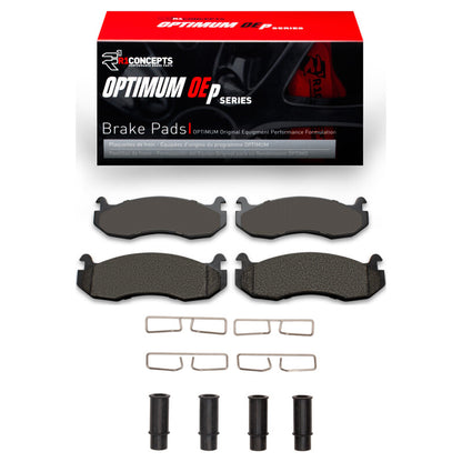 R1 Concepts R1 96-06 Hummer H1 Front Optimum OE Pads & Hardware Kit