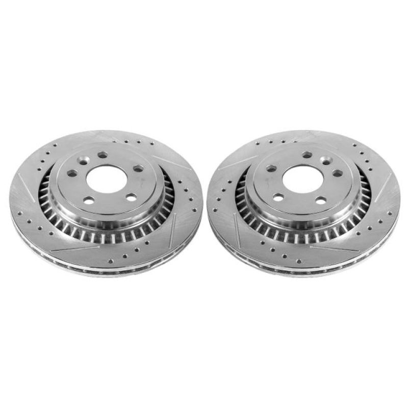 PowerStop Power Stop 10-17 Volvo XC60 Rear Evolution Drilled & Slotted Rotors - Pair