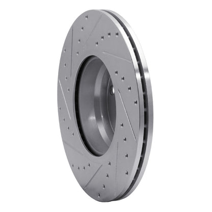 R1 Concepts R1 12-18 BMW 330e Front Right Drilled & Slotted Silver Brake Rotor