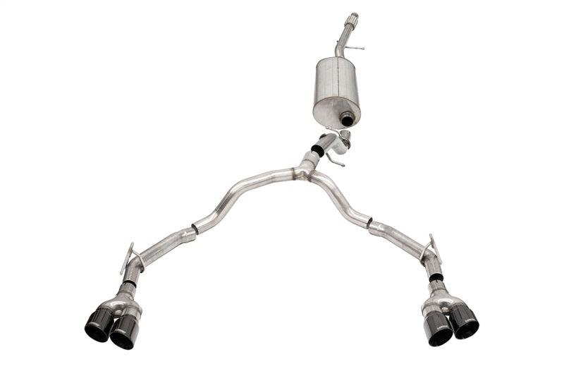 CORSA Performance Corsa 2021-2025 Suburban / Yukon XL 5.3L 4WD Dual Rear 3in - 2.75in Sport Cat-Back DW 4in BlackTips