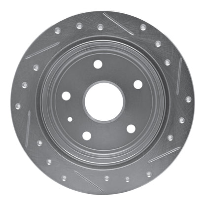 R1 Concepts R1 99-02 Daewoo Leganza Rear Left Drilled & Slotted Silver Brake Rotor