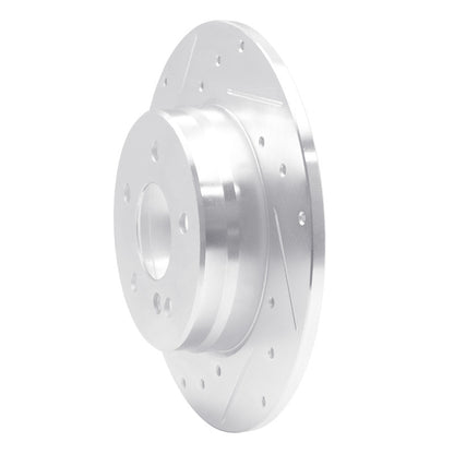 R1 Concepts R1 94-11 Mercedes-Benz C230 Rear Left Drilled & Slotted Silver Brake Rotor
