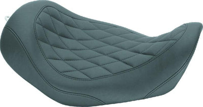 Mustang Motorcycle Mustang 06-17 Harley Dyna Wide Tripper Solo Seat Diamond Stitch- Black