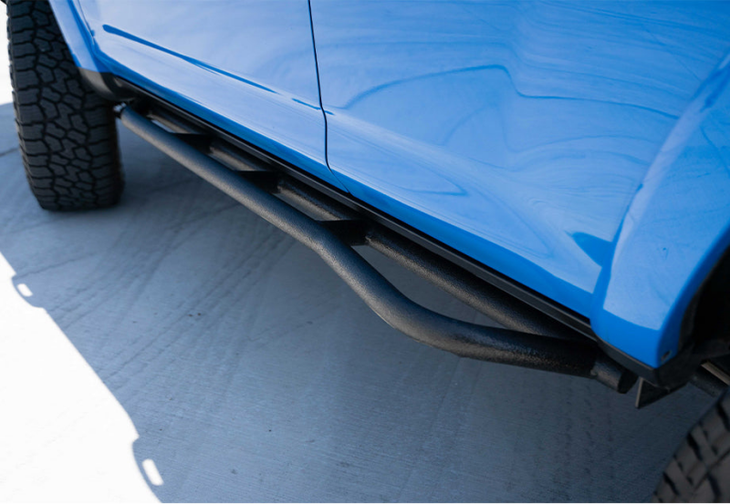 Cali Raised LED Cali Raised 10-24 Toyota 4Runner Trail Edition Bolt On Rock Sliders - No Kick Out / BedLiner