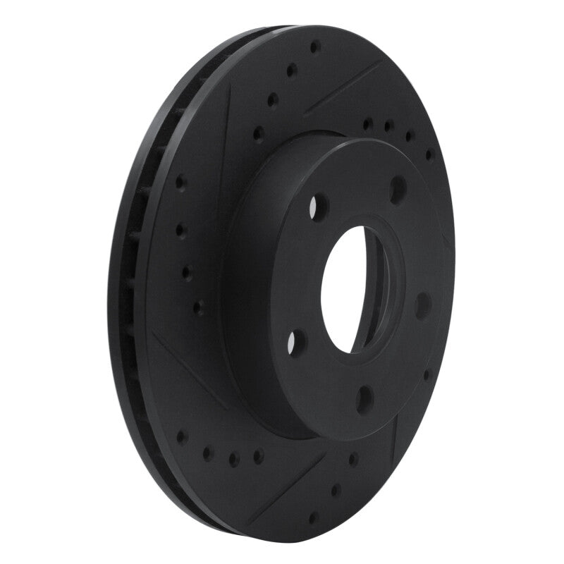 R1 Concepts R1 88-89 Merkur SCORPIO Front Right Drilled & Slotted Black Brake Rotor