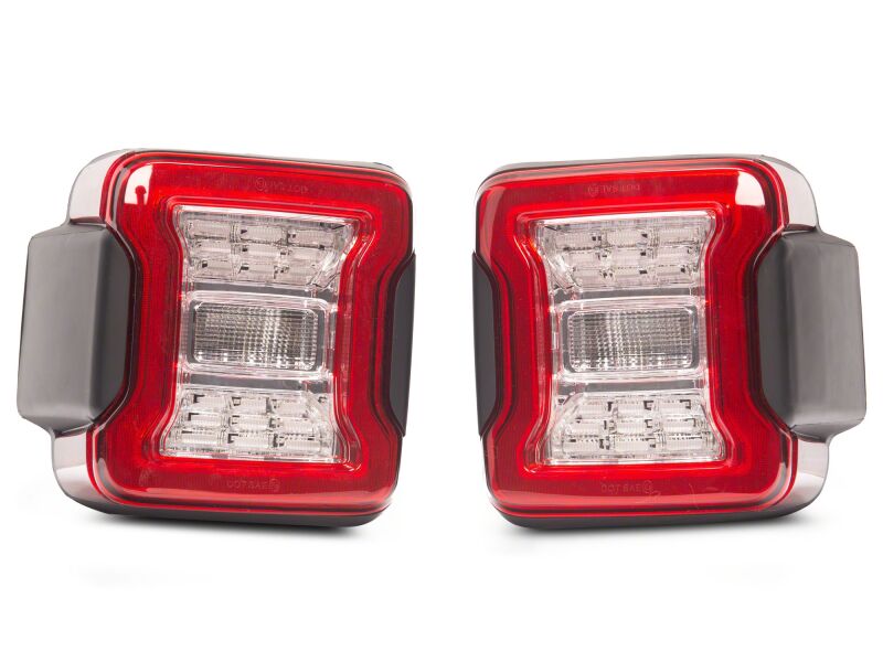 Raxiom 18-26 Jeep Wrangler JL LED Tail Lights- Clear Housing- Clear Lens