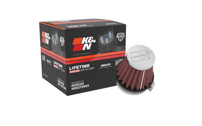 K&N Engineering K&N Universal Chrome Filter 2.125 in Flange ID / 3in Base OD / 2in Top OD / 2.75in Height