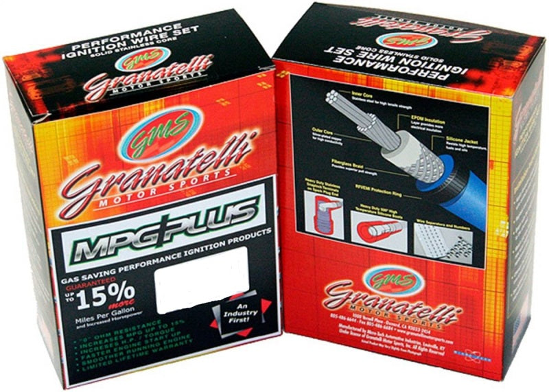 Granatelli Motor Sports Granatelli 10-14 Ford 6.2L Perf Wire Set w/Inserts/Blue Hi-Temp Jacket/Black Fire Sleeve