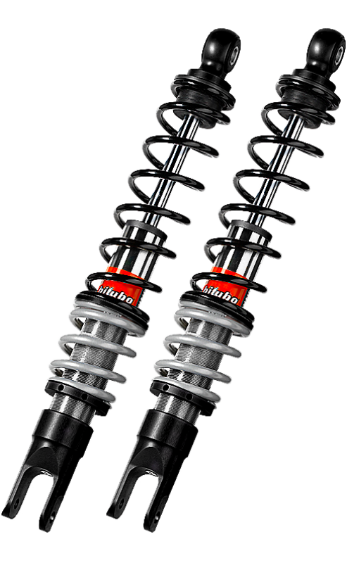 Bitubo Suspension Bitubo YGB0 Twinshocks Rear Adjustable: Spring Preload, Black Spring