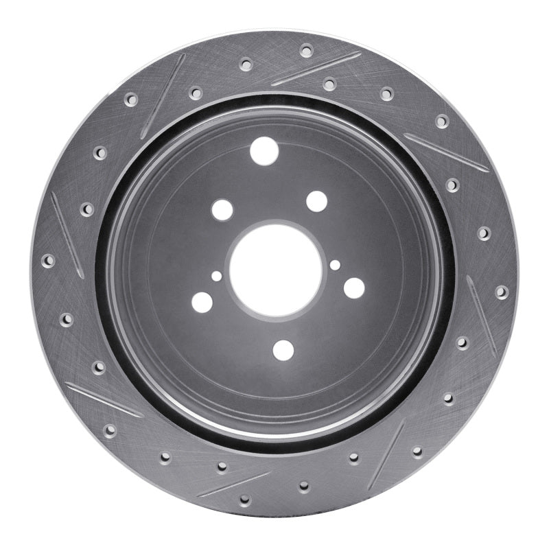 R1 Concepts R1 10-25 Scion FR-S Rear Right Drilled & Slotted Silver Brake Rotor